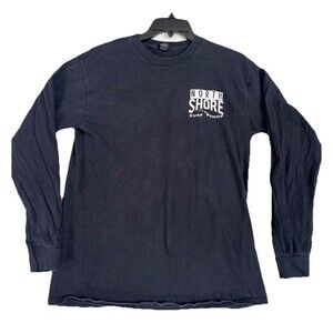 North Shore Surf Shop Long Sleeve T Shirt Navy Blue Hawaii Graphic Tee Medium